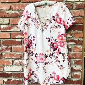 Floral Cross Tie Dress